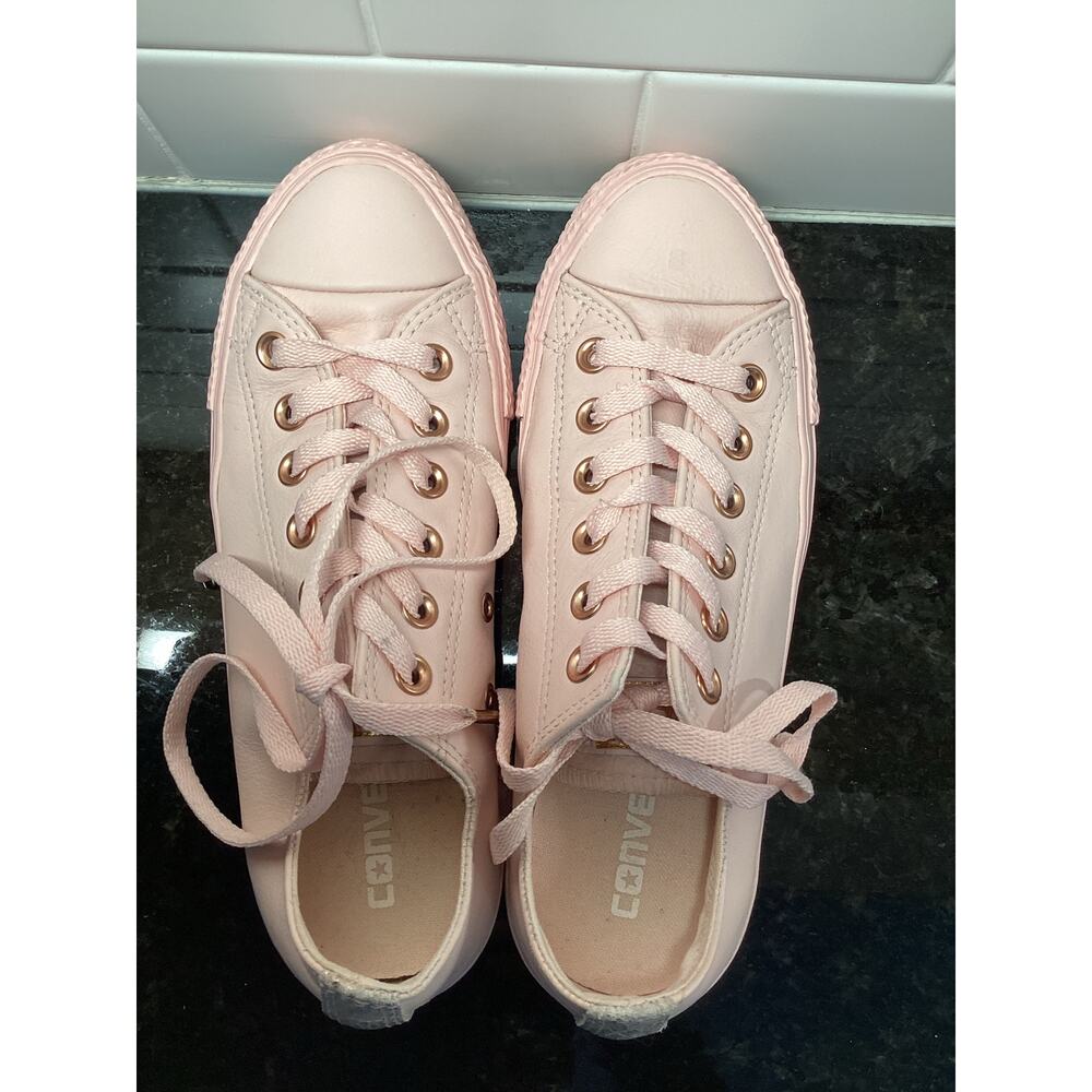Converse Women Leather Chuck Taylor All Star Low Lux Sneaker Shoes Pink MEN5/WO7 - Picture 7 of 10